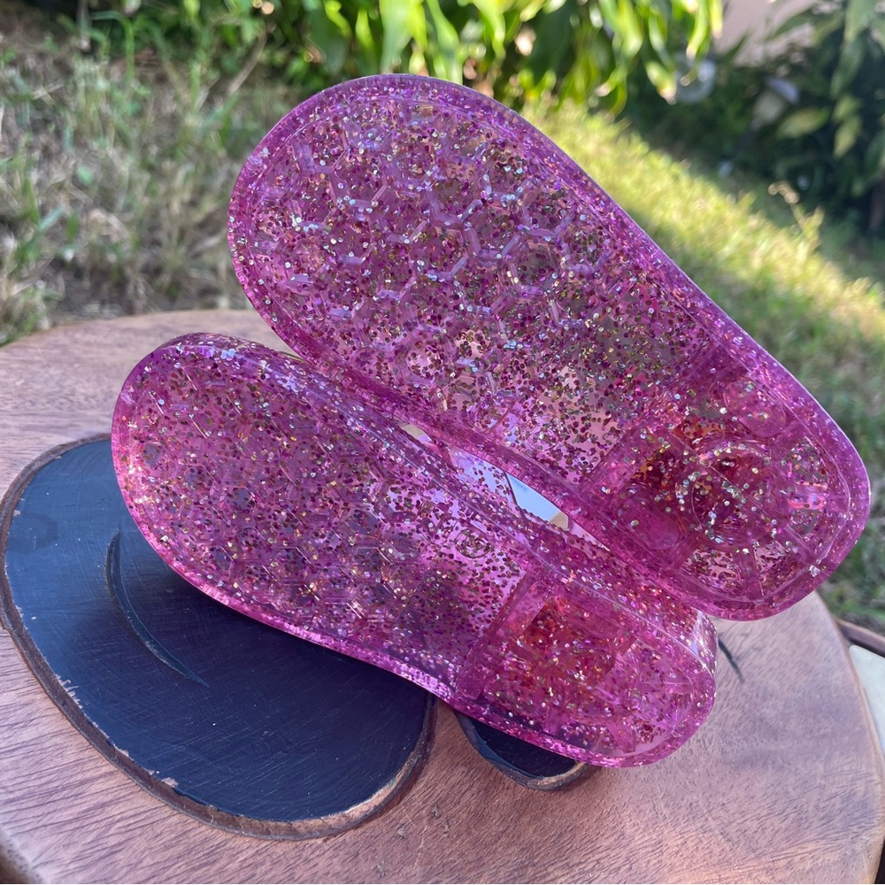 Oshkosh B’gosh Marie Jelly toddler girl sandals glittery pink size 5 - NWT - Picture 8 of 16